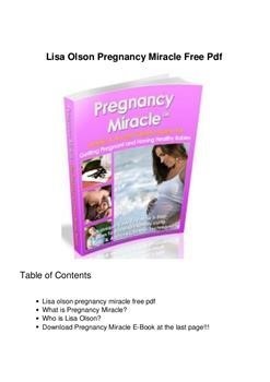 &quot;The Pregnancy Miracle Method