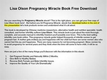 &quot;Pregnancy Miracle Guide Book